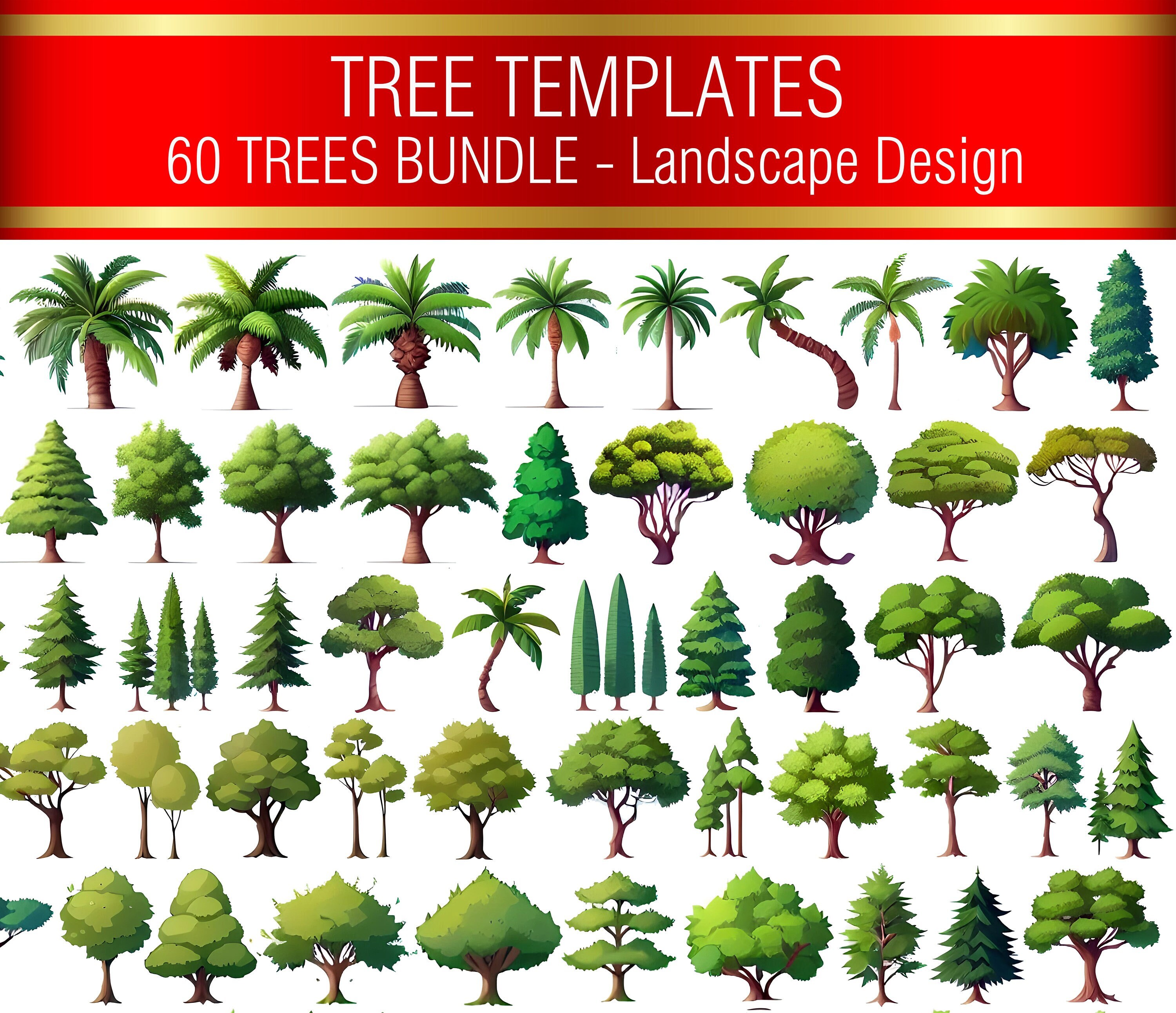Tree Elevation PNG Images, Tree PNG Templates, Tree elevation Symbols, Tree section, Landscape design templates, Digital Tree image
