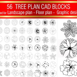 56 AutoCAD Tree Plan DWG File | Landscape Architecture Blocks | CAD Tree Top View | Tree CAD Block | Tree Template