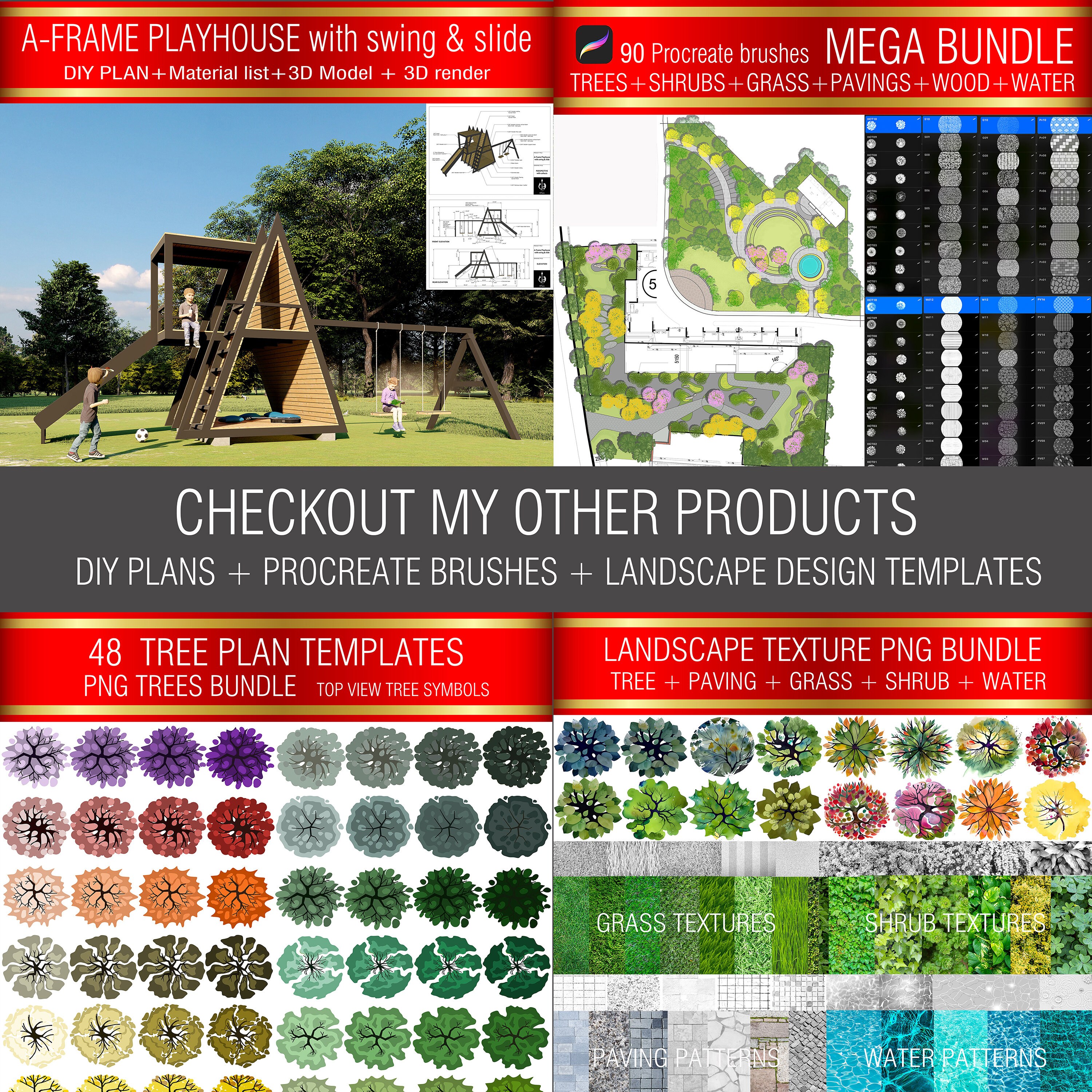 Metaforce Treeplan Landscape Design Elements: PNG Tree Plan, Outdoor Furniture (digital ...