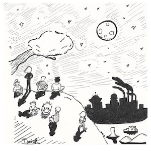 Disegno personalizzato in formato A5 (tecnica a scelta)