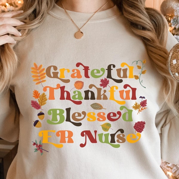 ER Thanksgiving Shirt, Emergency Department Sweatshirt, Nurse Fall shirt, Thanksgiving ER Nurse, Emergency Nurse Sweater, ER Crew Pullover