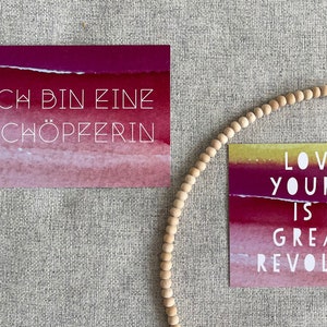 Selbstliebe Postkarten Schöpferin Selflove Revolution Mutmachkarte positive Gedanken Aufmunterung Geburtswunsch Affirmation Schwangerschaft