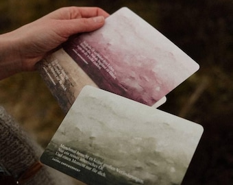 Essential Oils Watercolor Affirmation Cards for Self-Care Postcard Set | Rituals, Inspiration, Journaling for Women
