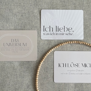 Selbstliebe auf Postkarten Glaubenssätze & Affirmationen für positive Gedanken Aufmunterung Gruß Motivationsspruch Gute Besserung Universum