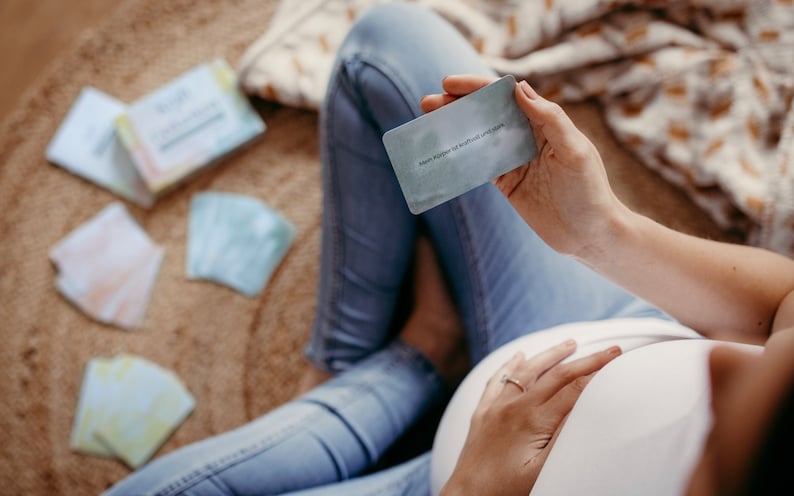 Affirmationskarten für die Schwangerschaft und Geburtsvorbereitung, mit Selbstvertrauen in die Traumgeburt, Mentale Hilfe für Hausgeburt, Kursmaterial für Doulas und Hebammen, Schwangerenkurse