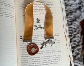 Fourth Wing inspired Ribbon Bookmark