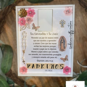 Godparent proposal shadow box, godparent proposal, shadow box, godparents, shadow box, baptism, baptism godparents, bautizo