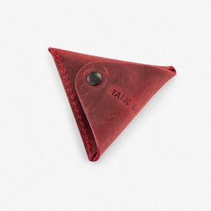Monedero de cuero rojo, billetera simple de cuero, billetera minimalista, unisex, damas, billetera de hombre, tarjetero, billetera horizontal, regalo para ella