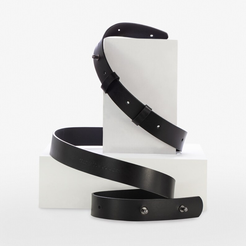 Extra Black Leather Universal Handbag Strap Leather Belt Etsy