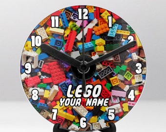 LEGO CD Wall Clock Boys Girls Bedroom Games Room Playroom Gift