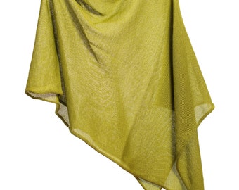 Lime Colour 100 % Soft Matt and Combed Organic Fine Cotton Poncho |  One Size | gift for ladies of all ages |