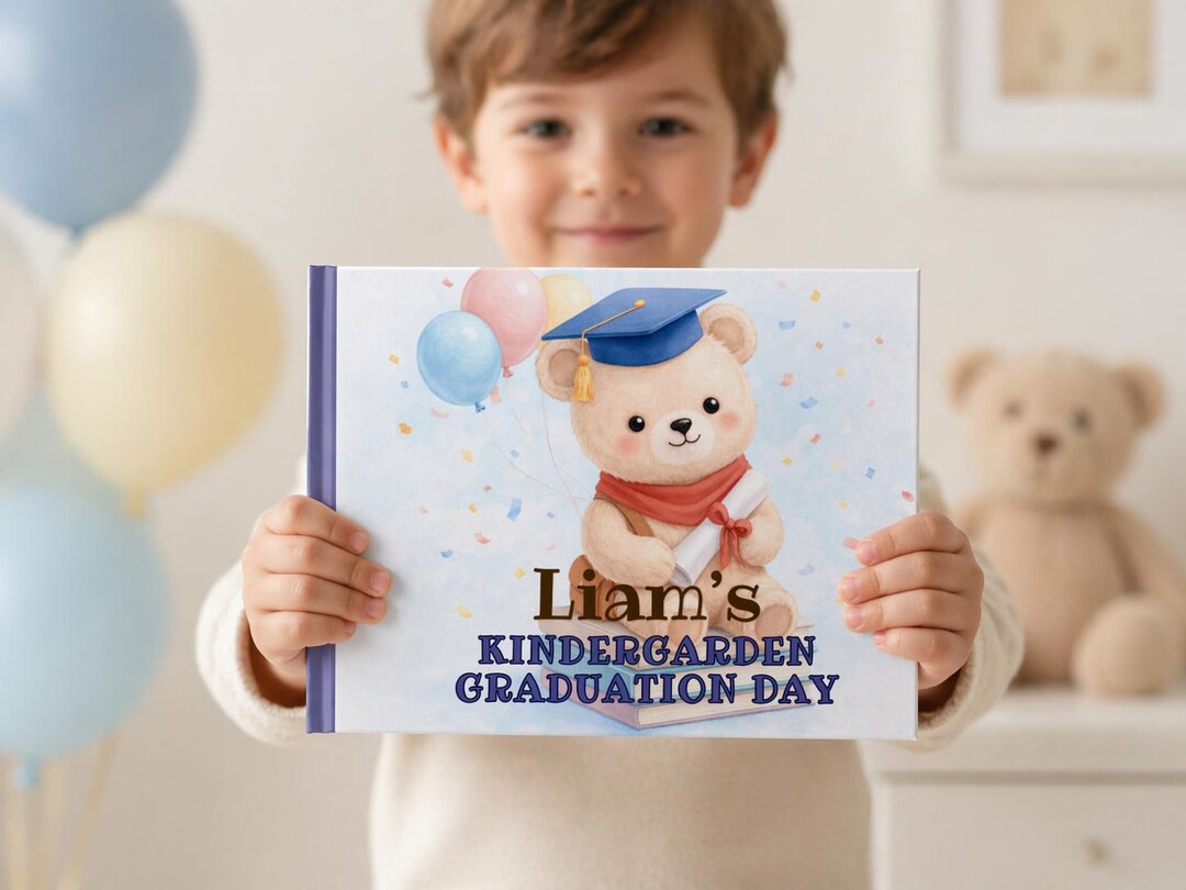 Personalized Kindergarden Graduation Day Hardcover Photo Book | Teddy ...