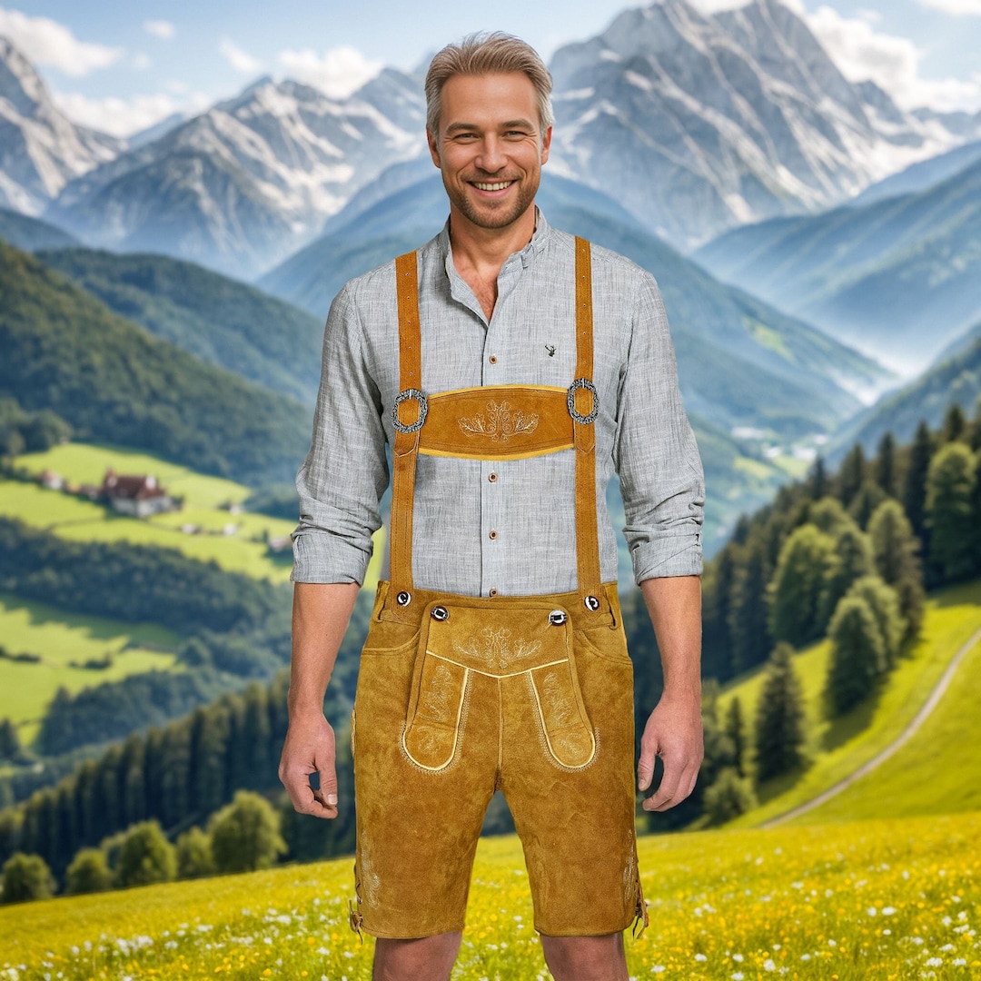 Mens Oktoberfest Bavarian Suede Jacket