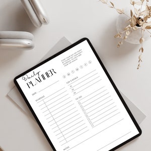 Minimal Daily Planner Template, Productivity Planner, Simple to Do List ...
