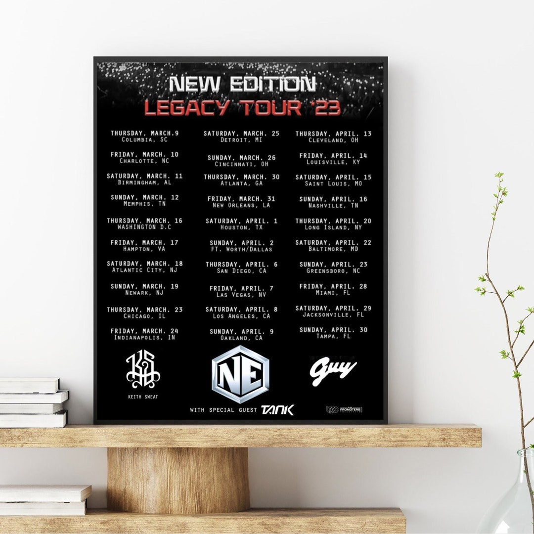 New Edition Tour Dates Poster Legacy World Tour 2023 Poster Etsy