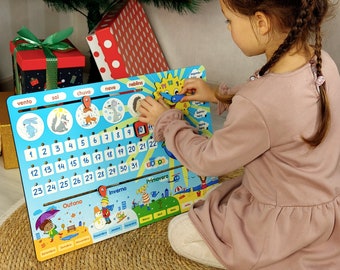 Tableau occupé en bois des saisons du calendrier, jouet Montessori interactif pour la motricité fine, cadeau éducatif parfait pour les enfants