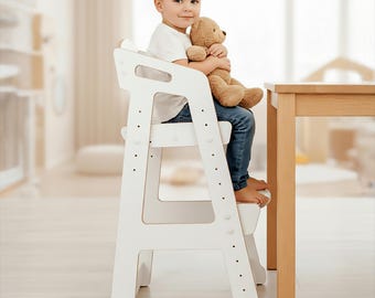 Verstellbarer Wachstumsstuhl für Kinder - Ergonomische Sitzhöhe für Kinder von 3 bis 10 Jahren