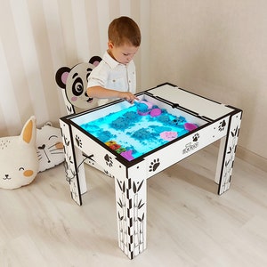 Wooden Activity Table - Montessori Furniture for Child Development - Ideal Kids Furniture for Birthdays and Christmas