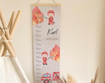 Fire Department Height Chart | Height Chart | Gift Idea | Personalized Gift | Nursery Decor