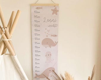 Measuring stick "By the Sea" | Height chart | Gift idea | Personalized gift | Nursery decoration