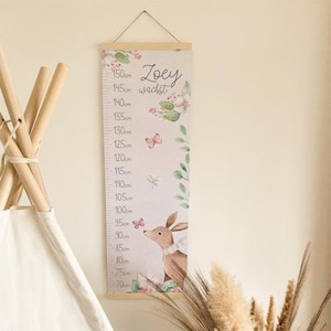 Meetlat "Hert" | Maatstaf | Cadeau-idee | Gepersonaliseerd cadeau | Kinderkamerdecoratie