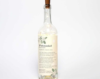 Light-up bottle "Godfather" | Gift idea | Decoration idea | Gift for godfather