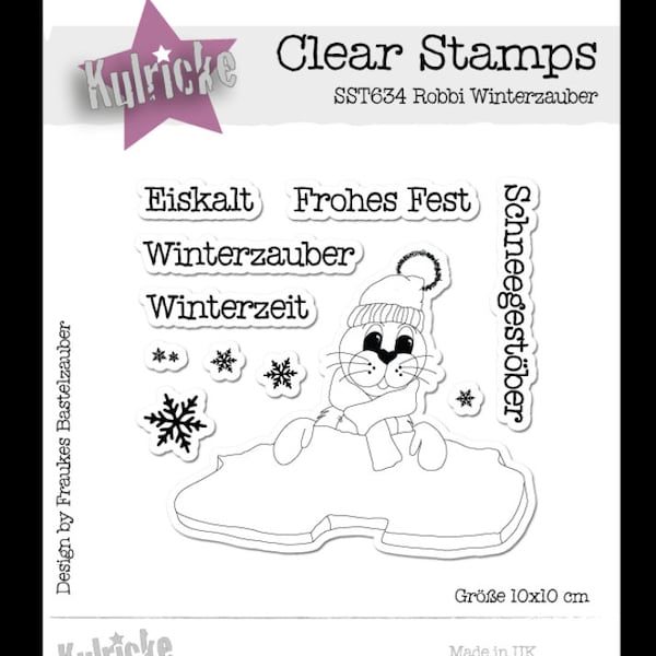 Kulricke Stempel "Robbi Winterzauber" Clear Stamp Motiv-Stempel