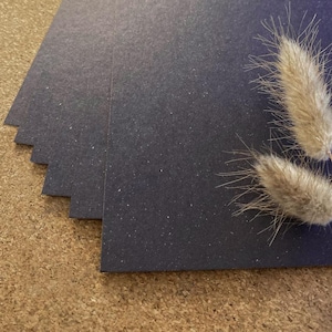 Papier cartonné naturel "Kraft Bleu Saphir" DIN A4 | Papier kraft | Cartes d'invitation | Papeterie de mariage | feuilles de papier