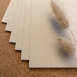 Cardstock Naturpapier "Kraft Grau" DIN A4 | Kraftpapier | Einladungskarten | Hochzeitspapeterie | Papierbögen