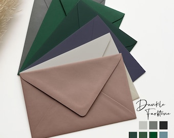 DIN B6 envelop, donkere kleuren | Envelop | Omslag | Brieven envelop |