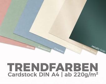 Cardstock in trendy colors - Premium craft paper