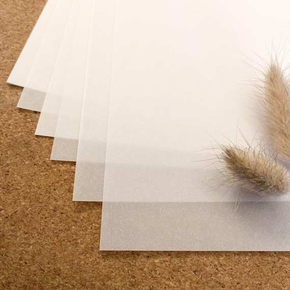 Cardstock "Transparent weiß" DIN A4  | Transparentpapier | Einladungskarten | Hochzeitspapeterie | Papierbögen