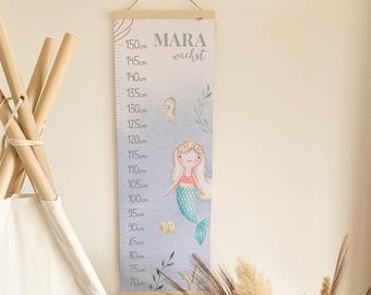 Mermaid Height Chart | Height Chart | Gift Idea | Personalized Gift | Nursery Decor