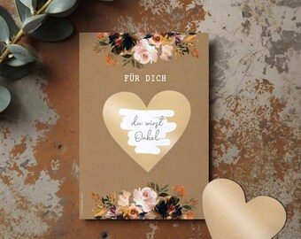 Scratch card "Coffee & Nude" | Scratch card announcement | Voucher cards | Postcard set | Surprise cards | Lucky ticket