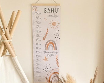 Toise arc-en-ciel | Toise | Idée cadeau | Cadeau personnalisé | Décoration de chambre d'enfant