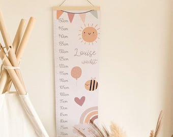 Messleiste "Boho" | Messlatte | Geschenkidee | Personalisiertes Geschenk | Kinderzimmerdeko