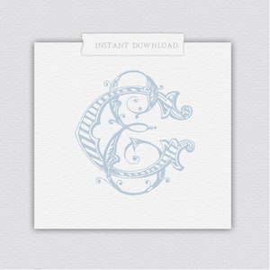 EC Klassisches Monogramm, CE Hochzeitsmonogramm, Monogramm mit PDF, Verflochtenes Monogramm, Klassisches Interlocking, Hochzeitswappen, 2-Buchstaben-Monogramm