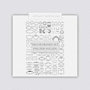 Vintage Frame Bundle Set, Digital Frame Banners Set, Vector Frame Set, Frame SVG Bundle Set