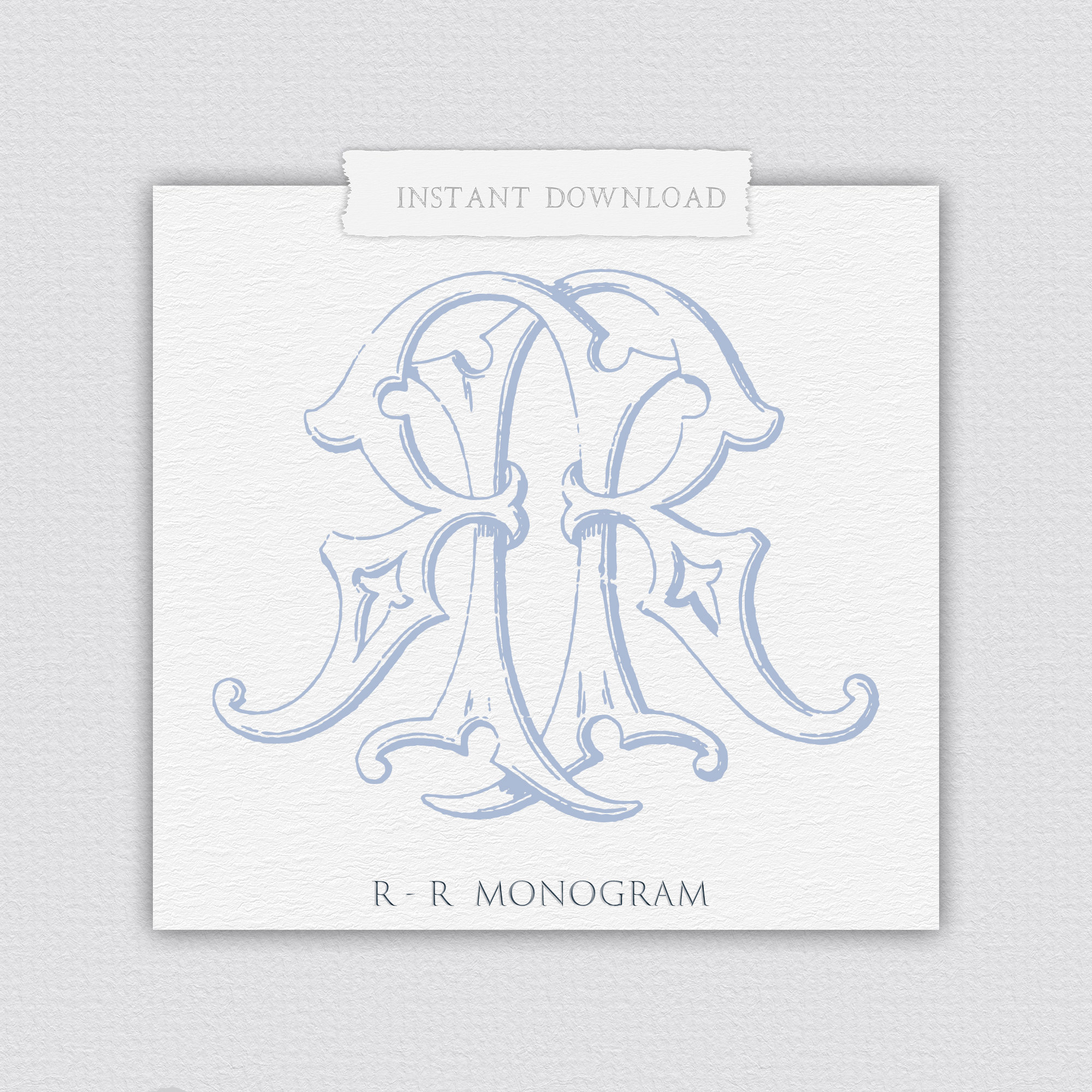 RR Classic Monogram, R-R Wedding Monogram, R-R Monogram With PDF ...