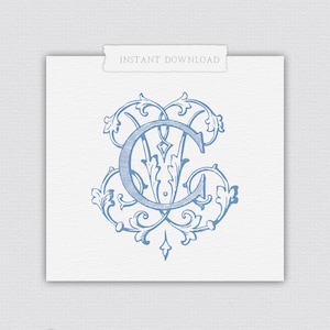 Monogramma classico CP, Monogramma nuziale C-P, Monogramma C-P con PDF, Monogramma vintage, Monogramma intrecciato, Stemma nuziale, Monogramma a 2 lettere