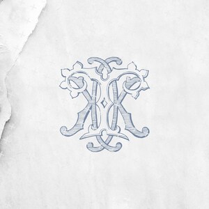 Monograma digital hecho a mano TK, monograma digital especial KT, diseño de monograma de boda K-T, monograma T-K con PDF, monograma de dibujo a mano