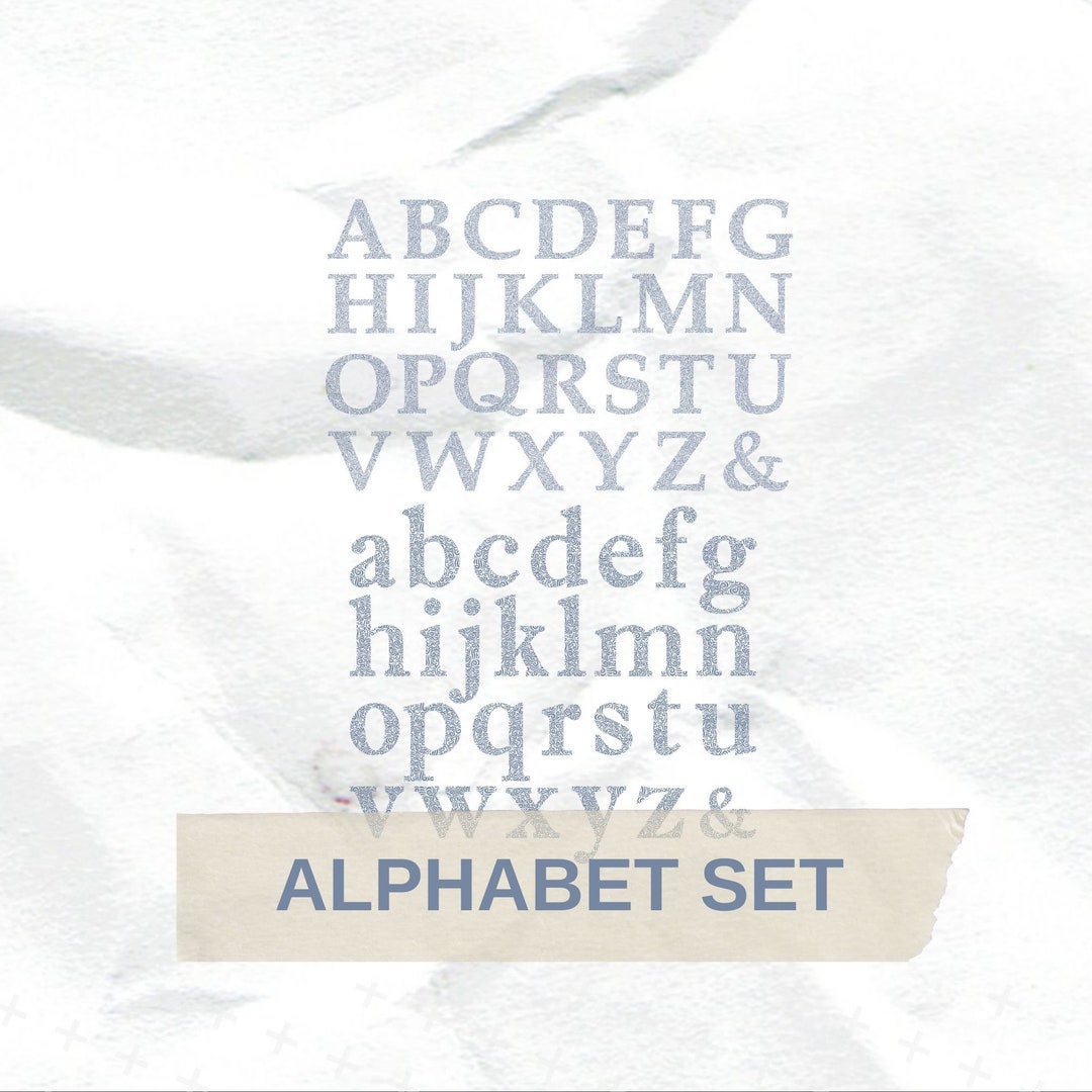 Vintage Monogram Letter Set A-Z (digital Download) - Etsy