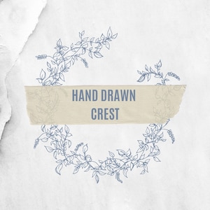 Hand Drawn Wedding Crest: Personalized Invitation Design (Digital Download)