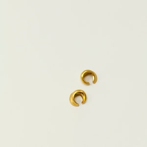 Golden Thick Ear Cuff No Piercing, Ear Bar, Set, Gold Vermeil, Sterling Silver, Bold Statement Unique Vintage Inspired Minimalist image 3
