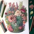 Coloring book for adults. Beautiful Flower Coloring Book for Relaxation and Creativity 30 pages. product logo