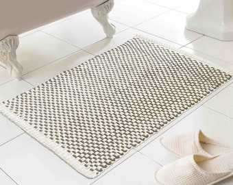 Basket Weave Bath Mat - Natural