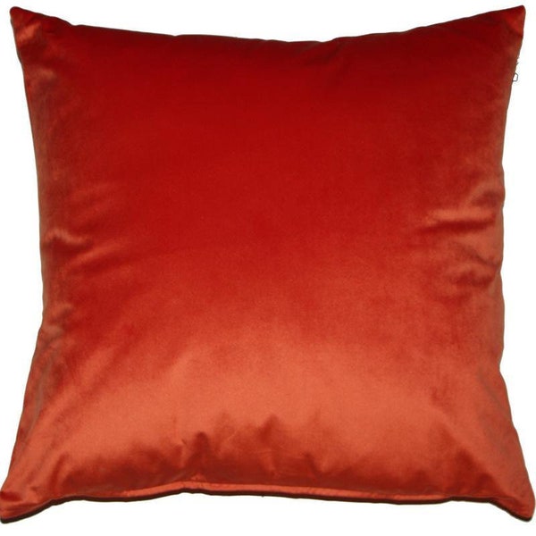 Opulence Velvet Filled 20" Cushion - Pumpkin