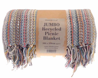 Jumbo Recycled Cotton Picnic Blanket (180 x 250cm)