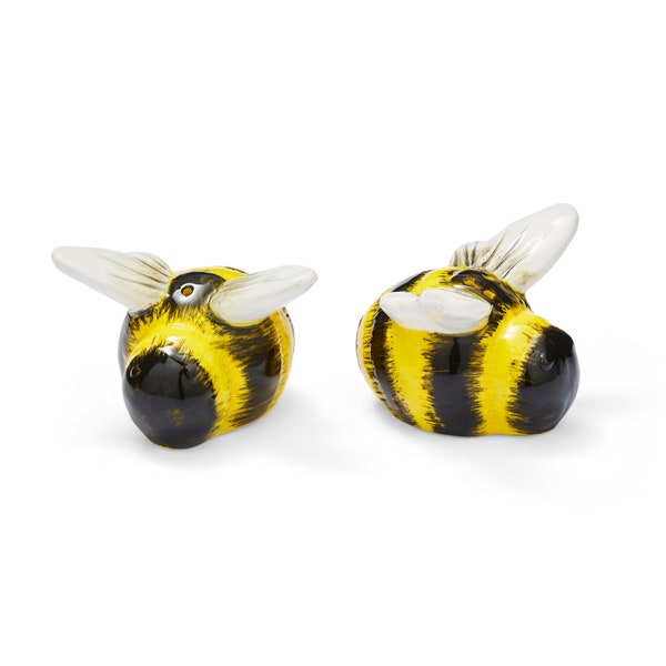 Honey Bee Ceramic Salt & Pepper Shaker Set - Honeycomb Design Kitchen & Table Decor - View #10
