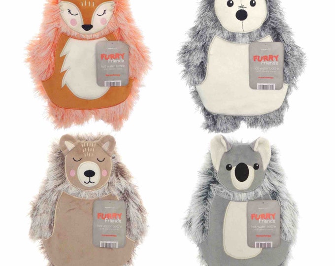 Furry Friends Animal Hot Water Bottle 1L Etsy UK